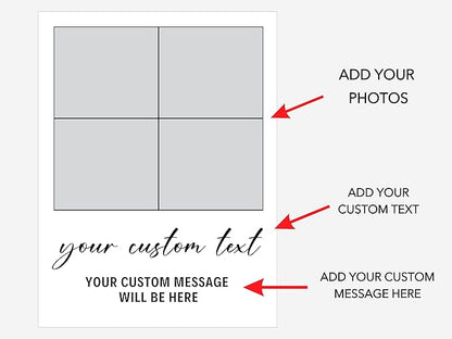 Personalized Photo Plaque Print with Wooden, Acrylic, Led Light Stand - Gift for Bestfriend for Her Gift for Him Photo Collage Bestie Gifts Custom Couples Gift Gifts for Wife, Christmas Gifts for Her, Thanksgiving Gifts