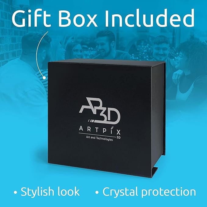 ArtPix 3D Crystal Photo, Christmas Personalized Gifts for Mom, Wife, Women, Her, Him, Men, Mother, Great Unique Customized Gift Idea With Your Own Photo, Custom Glass 3D Laser Etched Picture Wedding