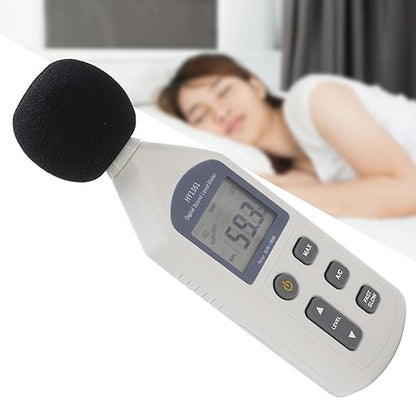 Digital Sound Level Meter with LCD Screen, Handheld Decibel Monitor 30-130dBA, 35-130dBC - Sensor, Backlit Display, Ideal for Noise Measurement
