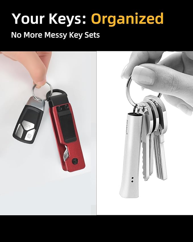 Keychain Key Holder Keychain Tile For Men/Women Key Finder Ring/Organizer for Car Keys Keyring Accessories 2-5 Keys