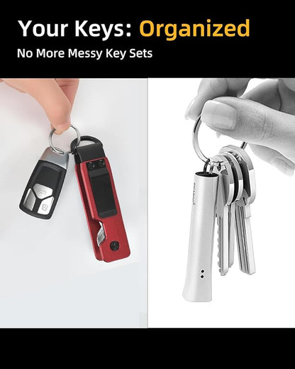 Keychain Key Holder Keychain Tile For Men/Women Key Finder Ring/Organizer for Car Keys Keyring Accessories 2-5 Keys