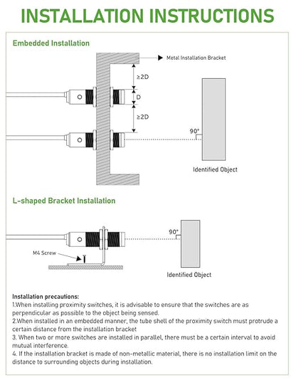 DIHOOL Photoelectric Proximity Sensor, Laser Motion Switch,IP65 Waterproof, Normally Open NPN NO, M16, 3 Wires,12V/24V Input(10-30VDC), Detection Distance Adjustable from 3cm to 80cm