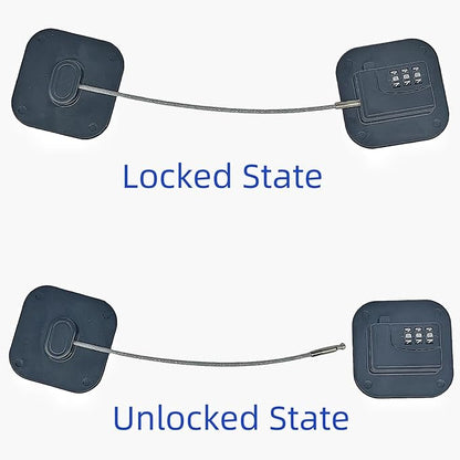 3 Digit Keyless Combination Locker Lock for Refrigerator, Cabinets, Drawers, Toilets, Wndows, Locker for Kids Safety, Easy Install, Black