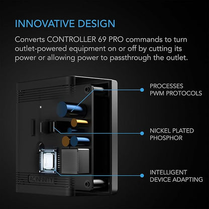 AC Infinity UIS Control Plug, Socket Adapter to Connect UIS Smart Controllers to Outlet Devices