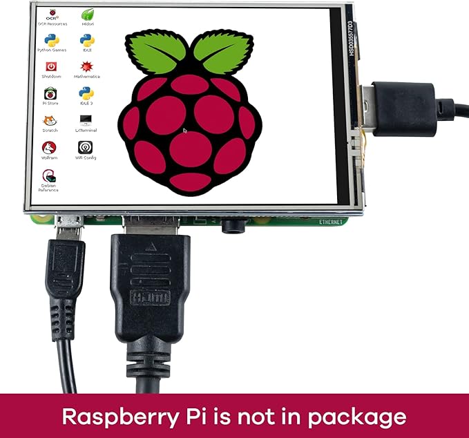 3.5 Inch 480x320 Touch Screen TFT LCD SPI Display Panel for Raspberry Pi B, B+, 2B, 3B, 3B+,4B, 5