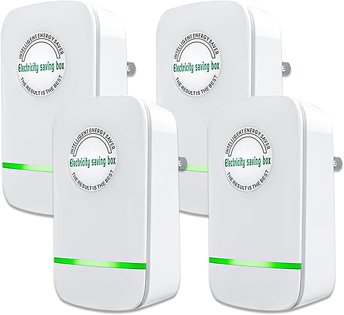 Power Saver Pro, 2025 Stop Watt Energy Saving Device, Intelligent Voltage Stabilization & Power Optimization Energy Saving Device, Household Office Electricity Saving Box US Plug 90V-250V 30KW 4Pack
