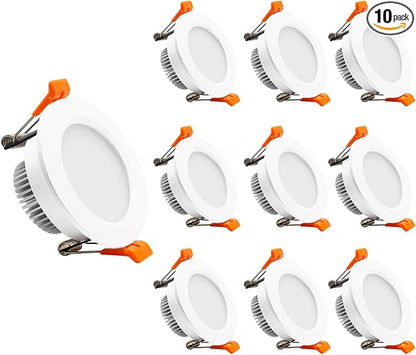 YGS-Tech 2 Inch LED Recessed Lighting, Dimmable Downlight 3W(35W Halogen Equivalent), CRI80, 5000K Daylight White Ceiling Light with LED Driver (10 Pack)