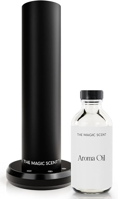 The Magic Scent Bluetooth Tower Diffuser Home & Office - Smart Ultra-Quiet for Home & Hotel - Waterless Cold-Air Programmable Professional Diffuser Machine - Essential Aroma Oil Included