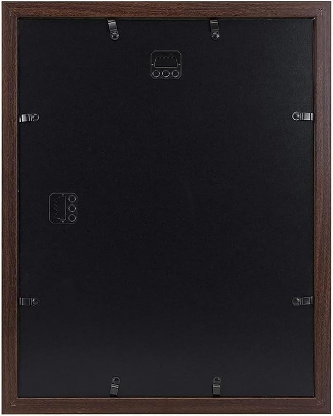 Golden State Art, 11x14 Picture Frame with Mat for 8x10 - High Definition Glass Wall Mounting Horizontal Vertical Display (Brown, 2 Pack)