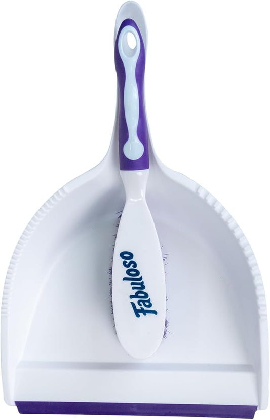 Fabuloso Brush and Dustpan Set – Compact Dust Pan and Brush Set with Snap-Together Storage and Hanging Hole