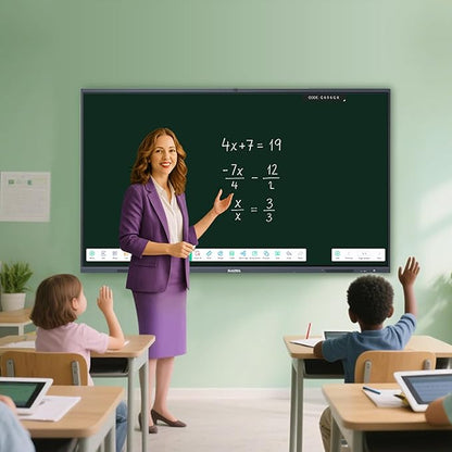 65-inch Smartboard Interactive Whiteboard, Electronic White Board w/13MP Camera, 4K UHD Digital Whiteboard for Home
