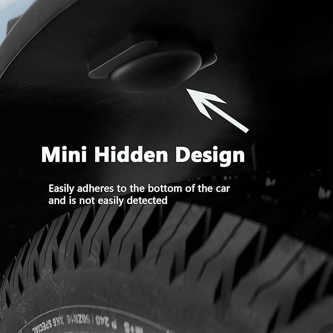 Car GPS Tracking for Vehicles,Cars, Kid etc, 2PCS Mini Hidden Car Tracker with Magnetic Waterproof Case, Real Time GPS Tracker for Vehicles Work with Find My (iOS Only),No Monthly Fee,Black