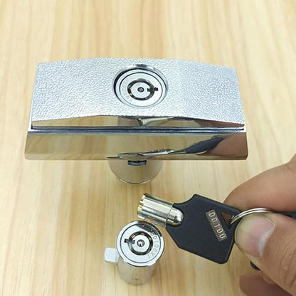 Vending Machine Lock Zinc Alloy T-Handle Lock For Game Cabinets And Car Washing Machines, Silver
