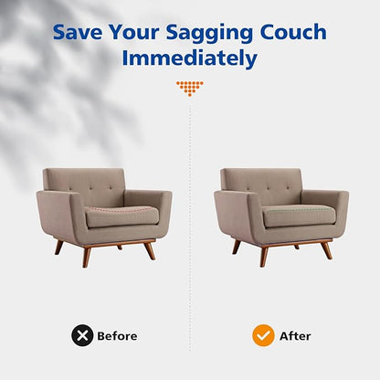 Couch Cushions Support for Sagging Seat 20"X 20"Insert pads Supports Board Sofa Furniture seat Cushion Under Sag Repair, Curved High Density Foam Replacement for Sectional Loveseat Chair Gray Set of 1