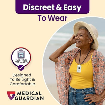 Medical Guardian MGMobile | Medical Alert Device for Seniors | Emergency Call Button, 24/7 Monitoring, Step Counter, GPS Tracking, Water-Resistant | Monthly Subscription Required | White