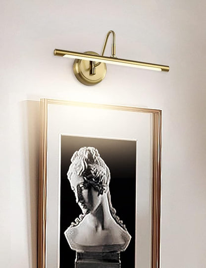 JOOSENLUX Gold Picture Lights for Paintings Hardwired 16.5" Inch Long Dimmable Gallery Wall Lights with Adjustable Lighting Direction 110V 3000K