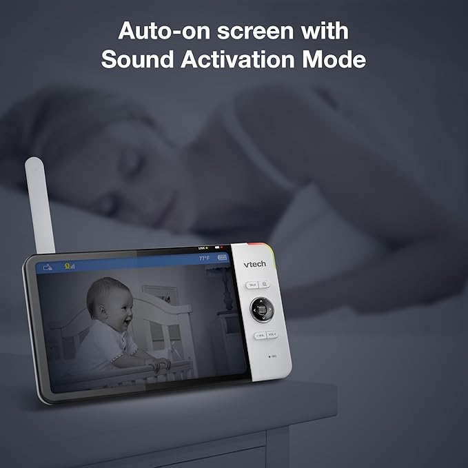 VTech VM919HD (Upgraded) Video Monitor with 7'' 720p Screen,360 Panoramic Viewing, 110 Wide-Angle View,Night Vision, Up to 1000ft Range, Secured Transmission No WiFi