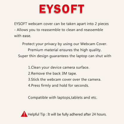Webcam Cover Slider, Laptop Camera Cover 0.02in Ultra-Thin fits Echo Spot Smartphones Tablets Macbooks Computers Desktops with Strong Adhensive, Protecting Privacy and Securtiy