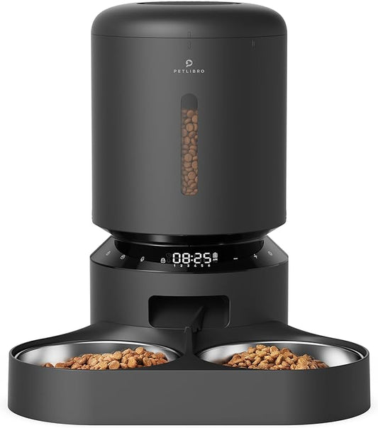 PETLIBRO Automatic Cat Feeder, Auto Pet Food Dispenser with Freshness Preservation, Timed Cats Feeders with Low Food Sensor for Dry Food, Up to 6 Meals Per Day, Granary Pet Feeder for Cats/Dogs