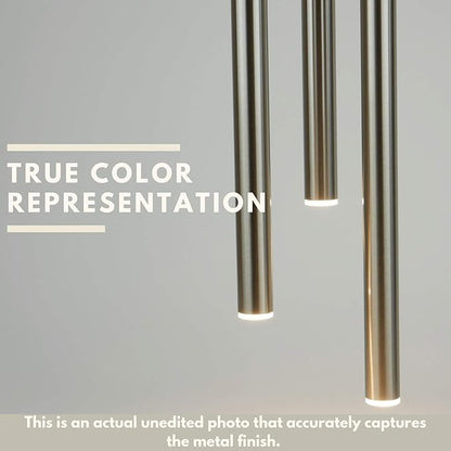 ALTAIR 9 Mini Pendant Lighting Black-Nickel - LED Hanging Light Fixture for Kitchen Island, Bar, Foyer - Cluster Pendants - Dimmable, Adjustable Wire, Lamp Bulb Included