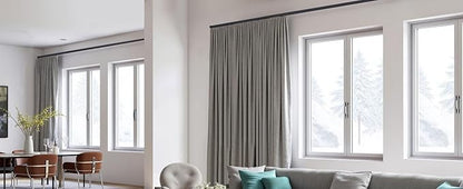 Flexible Ceiling Curtain Tracks, Ceilings Track for Curtains, Aluminum Curtains Track Ceilings Mount,Wall Mount Curtain Rail, Ceiling Curtain Rod, Sliding Curtain Tracks with Clips (White 6FT)