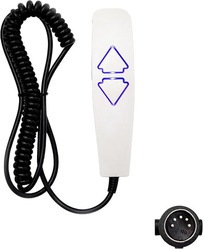 2 Button 5 Pin Prong Remote Handset Controller Hand Control Replacement with USB and Backlight for Lift Chairs Power Recliners