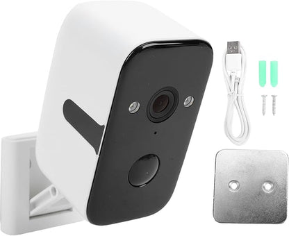 Pan Tilt Security Camera, 2K HD with Magnetic Mount, Wireless WiFi and No Monthly Fee, 5200mAh Battery for Easy Indoor Outdoor Installation