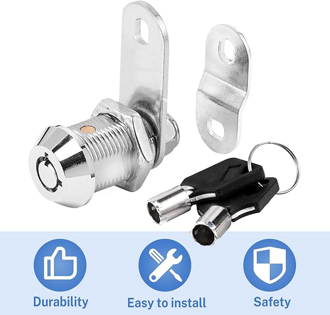 RV Storage Locks - Keyed Alike, 7/8' Fits 9/16' Max Door Thickness, Camper Trailer Cabinet Locks (6 Pack)