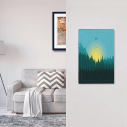 Green Forests And Birds Sun Woodland Light Switch Cover Plate 1 Gang No Device Blank Decorative Switch Plate Electrical Wall Plates Faceplate for Bedroom Bathroom Decor