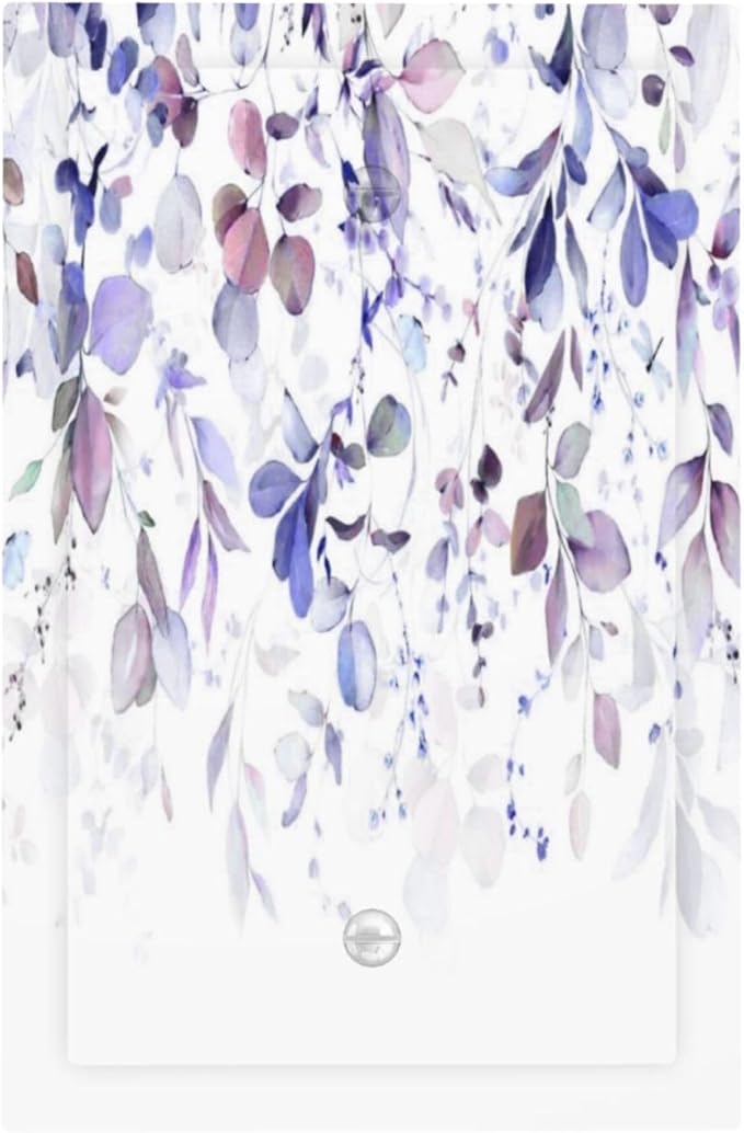 Purple Eucalyptus Watercolor Floral Rustic Leaf Light Switch Cover Plate 1 Gang No Device Blank Electrical Wall Plates Faceplate Decorative Switch Plate for Farmhouse Home Decor
