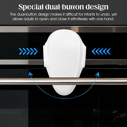 1 Pack Oven Lock for Baby Proofing - Heat Resistant, No Drill Adhesive Stove Door Lock, Child Safety Oven Lock (White)