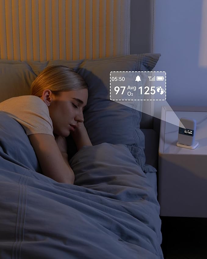 Babytone Baby Sleep Monitor with Base Station- Smart Sleep Sock, Tracking Heart Rate and Movement, Wearable Baby Foot Monitor with Bluetooth and APP, for 0-36 Months Newborn