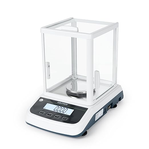 Lab Scale 0.001g×100g Accuracy Digital Lab Analytical Balance Jewelry Scale with Windshield,RS232 Interface Laboratory Analytical Balance (0.001g*100g)