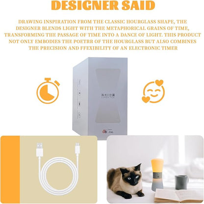 LED Adjustable Meditation Timer Hourglass with 1-99 Minutes preset | Pomodoro Technology Visual Hourglass and Productivity Silence Kids/Adult Time Management Tool | ADHD Dining Table Timer and Focus