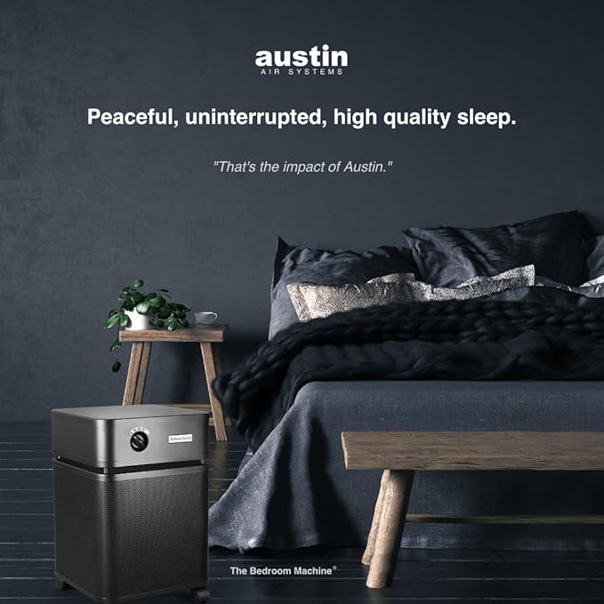 Austin Air Bedroom Machine Black - Advanced 5 -Stage Filtration Air Purifiers For Home with Activated Carbon & Zeolite - Ideal as Air Purifiers for Bedroom, Model B402