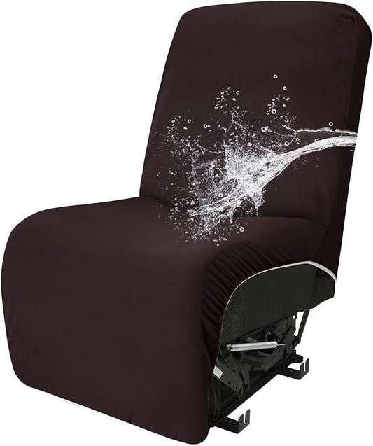 Easy-Going 100% Waterproof Recliner Cover Additional Seat Cover for Reclining Couch, Stretch Sofa Covers Washable Furniture Protector for Kids & Pets, 1 Seat, Chocolate
