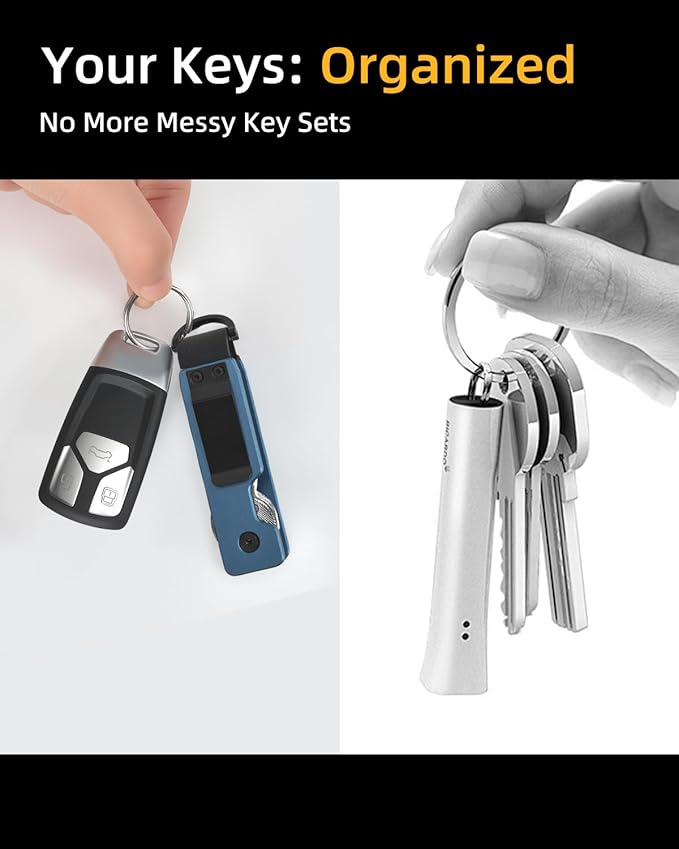 Keychain Key Holder Keychain Tile For Men/Women Key Finder Ring/Organizer for Car Keys Keyring Accessories 2-5 Keys