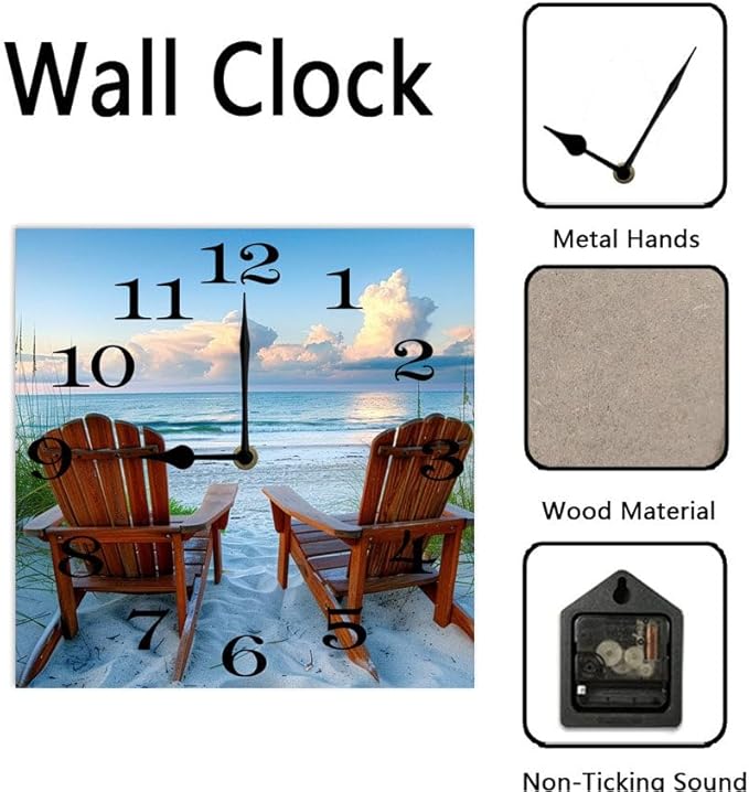 10 in Flower -222 Wood Wall Clock – Digital Time Display, Smart Home Compatible for Bedside or Workspace