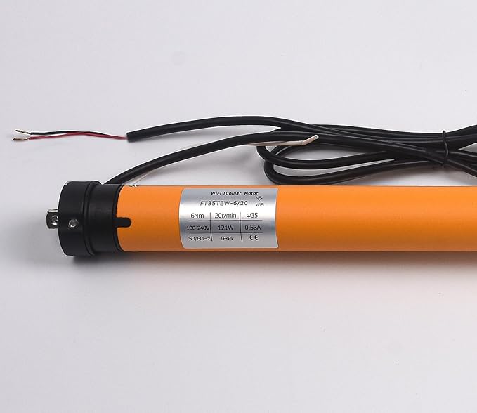 110V/120V Tuya WiFi 35mm Roller Blinds Motor Wired, 6N 20rpm, Smart Google Alexa APP Electric Remote Control Motorized Roller Blinds