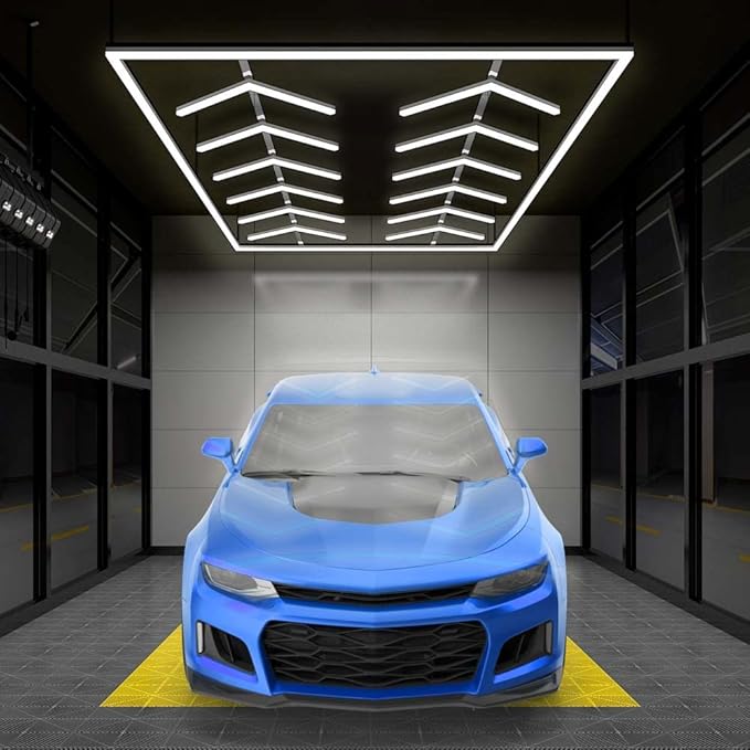 Neatfi LED Ceiling Garage Lights, 42,240 Lumens, 6500K, Ceiling Lights for Garage, Auto Shops, Car Detailing, Workshop, Gym, Basement, Warehouse, Barber Shop & Beauty Salons (12 Arrows, Cool White)