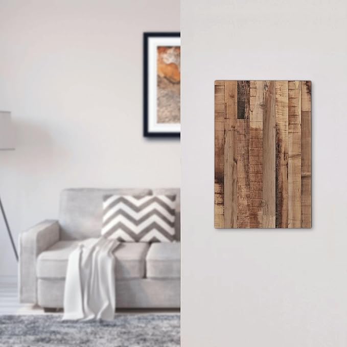 Light Switch Cover Plate Rustic Brown Wood Grain 1 Gang No Device Blank Electrical Wall Plates Faceplate Decorative Switch Plate for Farmhouse Kitchen Decor