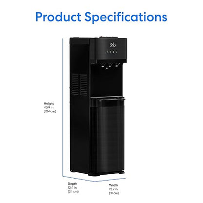 Brio 500 Series 4-Stage Bottle-Less POU Tri-Temperature Digital Self Cleaning Water Cooler Dispenser