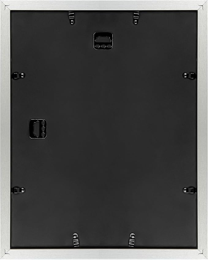 Golden State Art, 11x14 Picture Frame with Mat for 8x10 - High Definition Glass Wall Mounting Horizontal Vertical Display (Silver, 1 Pack)