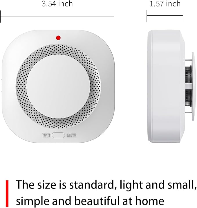COHANSHANsmoke Detector,Smoke Alarm,fire Alarms Smoke detectors,(Sensor Life of 10 Years) complies with UL Certification,fire Alarm,Smoke detectors,360°Intelligent Detection,Wireless Installation (2)