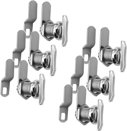 5/8" Thumb Operated Offset Cam Lock, RV Compartment Latch, Non-Locking Thumb Turn, for RV Compartment Camper Storage Door (6 Pack)