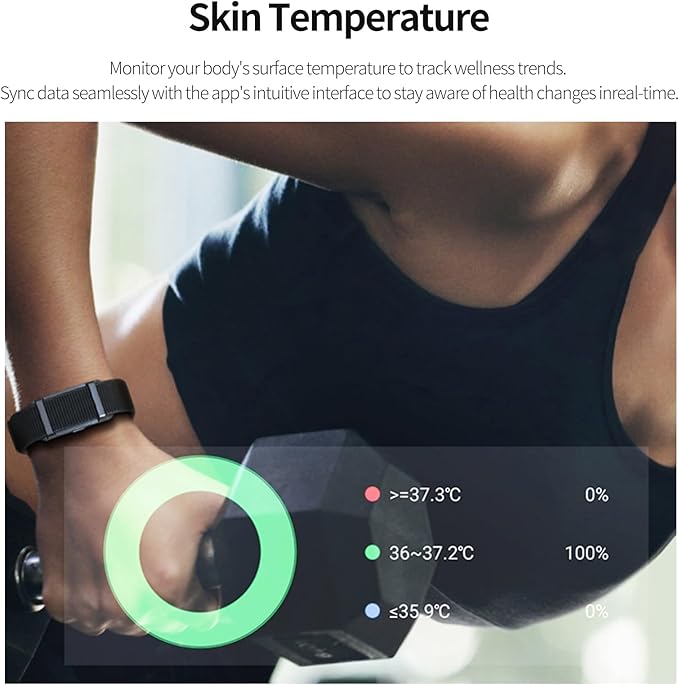 Smart Bracelet,Activity Trackers for Man&Women,Fitness Tracker Band, 24H Sleep Tracker,All-Day Continuous Heart Rate Blood Pressure Stress HRV Monitor,170+ Sport Mode with Free APP (Black)