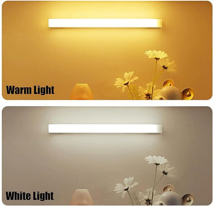 Punch-Free Smart Sensor Magnetic Rechargeable LED Lights, Motion Sensor Light Indoor for Stairs, Wardrobe, Cabinet (2PCS Warm Light,10cm/3.94in)