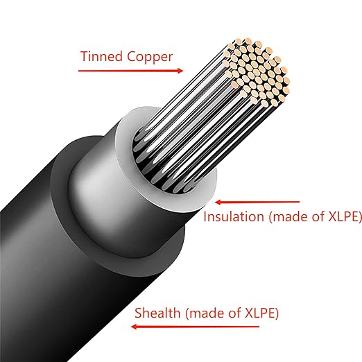 Solar Cable 30 Feet 2x12 AWG Twin Wire Solar Extension Cable, Copper Strand with Female and Male Connectors on Single end, Solar Panel Cable Wire & Adaptor for Home, Shop and RV Solar Panels
