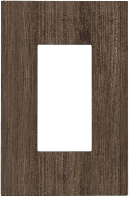 Decorative Outlet Covers Rustic Walnut Wood Grain 1 Gang Single Rocker Light Switch Cover Plate GFCI Wall Plates Electrical Switch Plate Cover for Farmhouse Cabin Decor