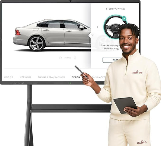 65" Smart Board, Interactive Whiteboard, 4K Electronic Board, UHD Touchscreen, Android 13, 8+128G, All in One Smartboard for Classroom Office Home (Wall Mount Included)